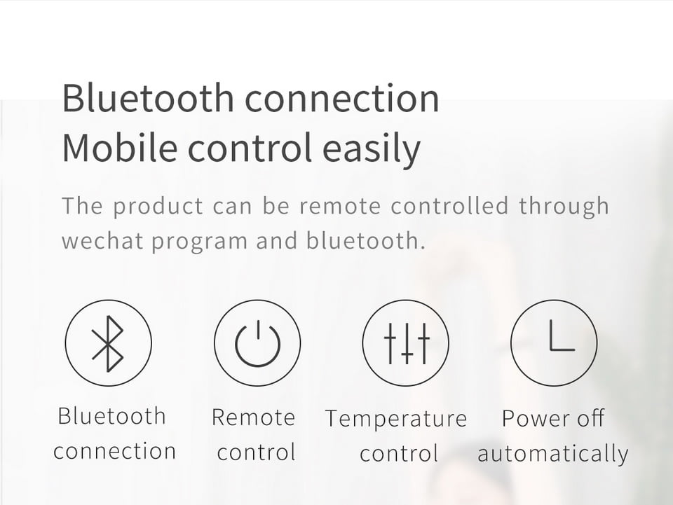 S20 Graphene Heated Abdomen Belt: mobile control information panel.