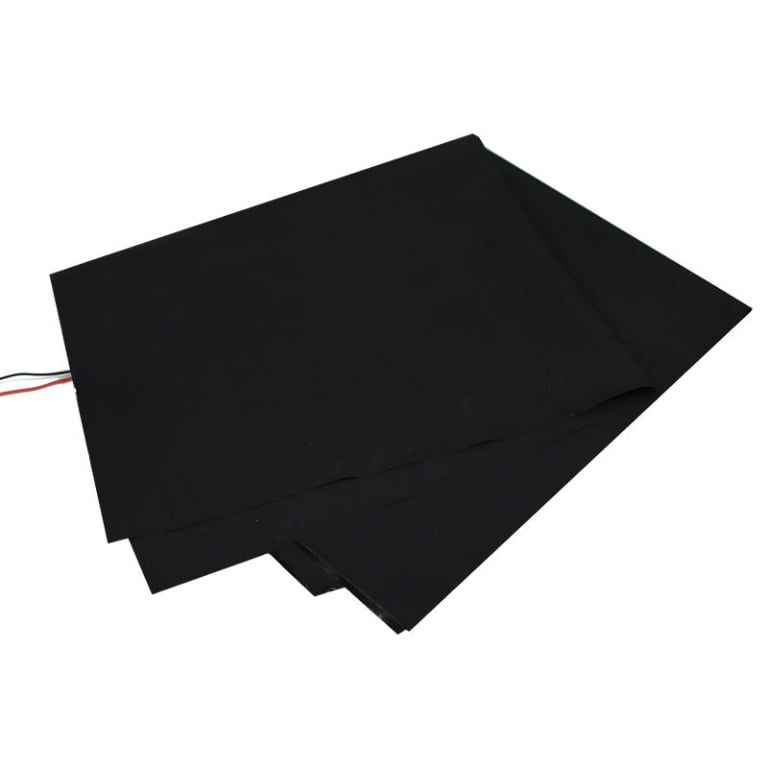 Graphene Far Infrared Heating Pad: black heating pads arranged in overlapping layers.