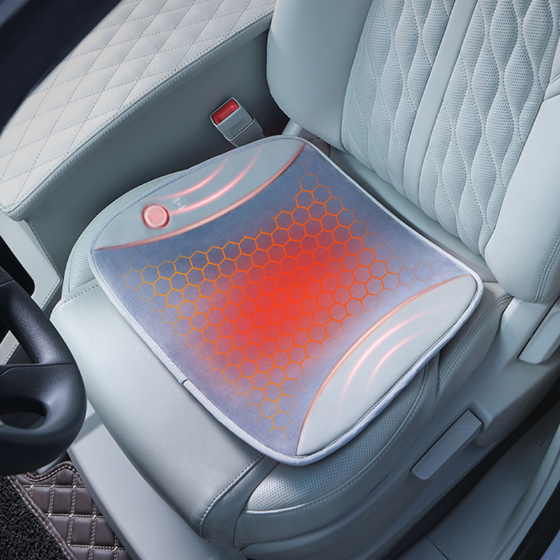 Graphene heated car seat cushion heating zone illustration