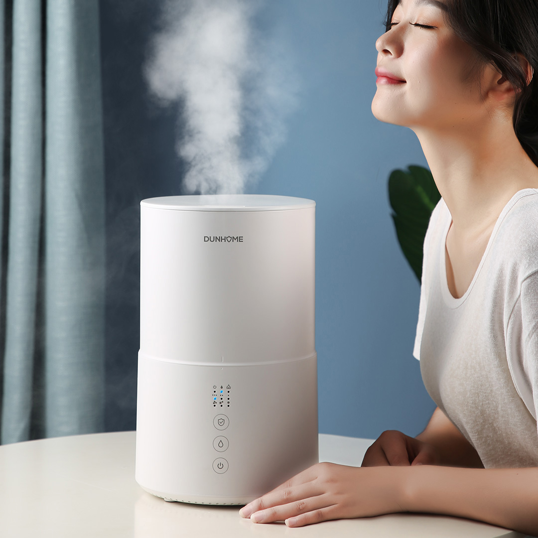 Smart air sterilizer used beside a seated person