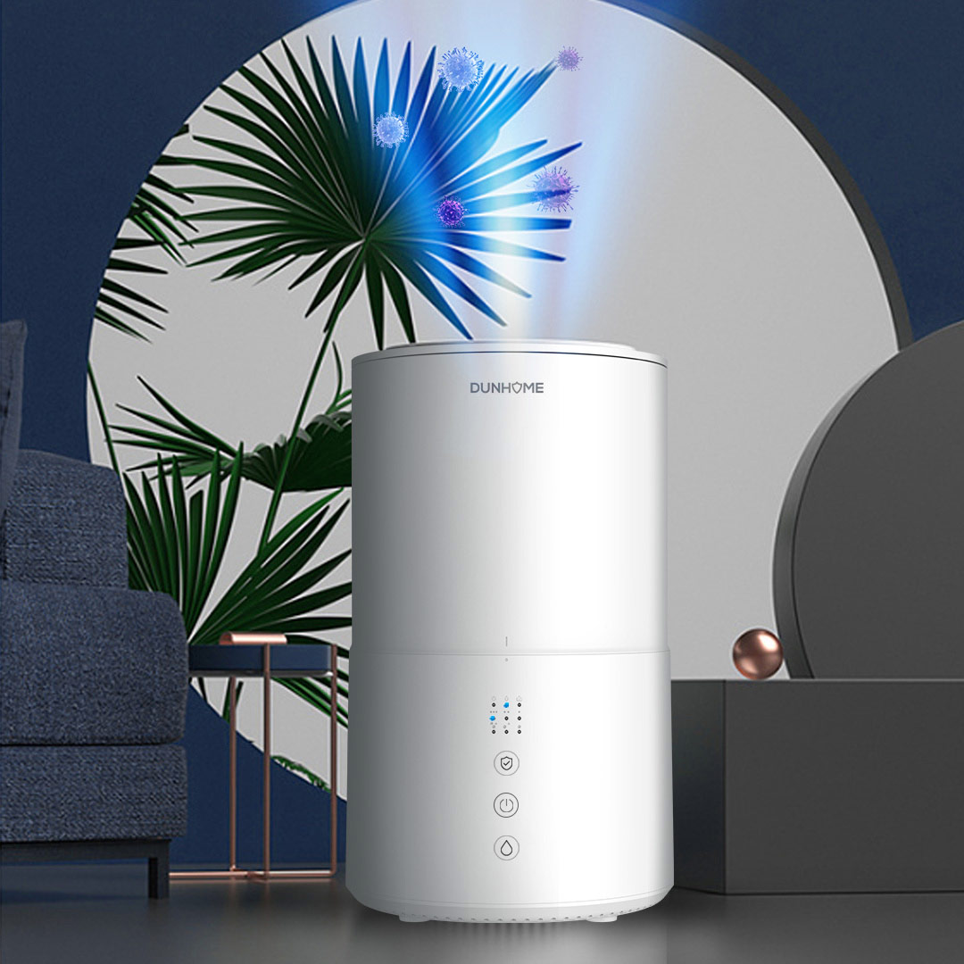 Smart air sterilizer displayed in a modern interior