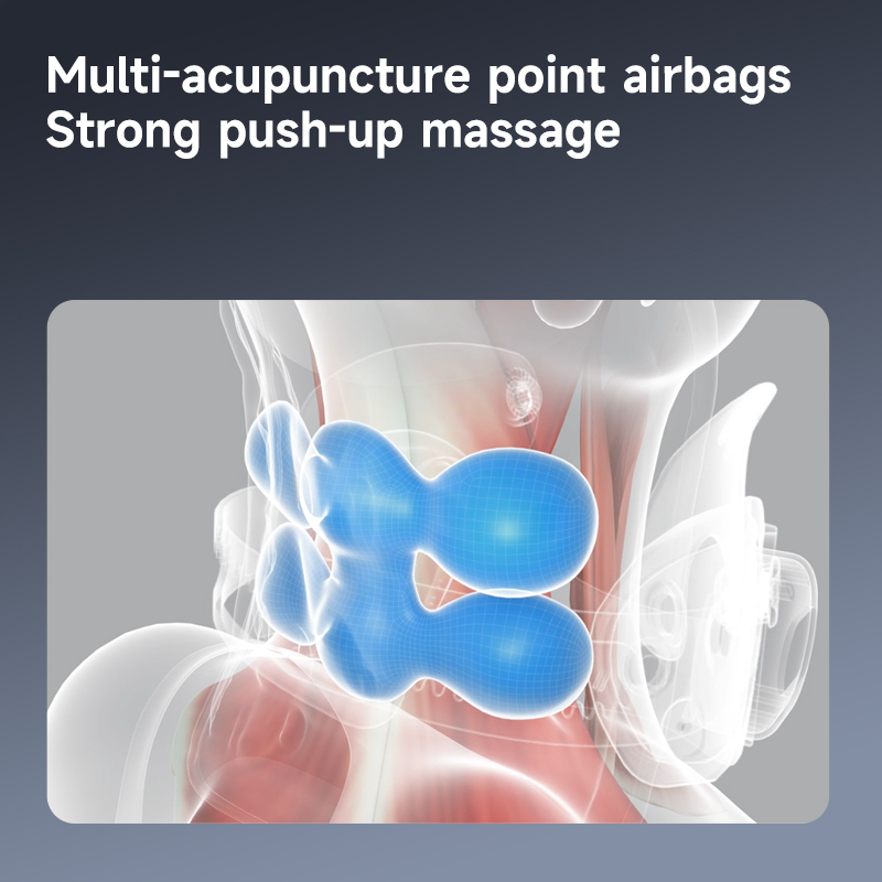 Motorized Neck Support: airbag contact point diagram.