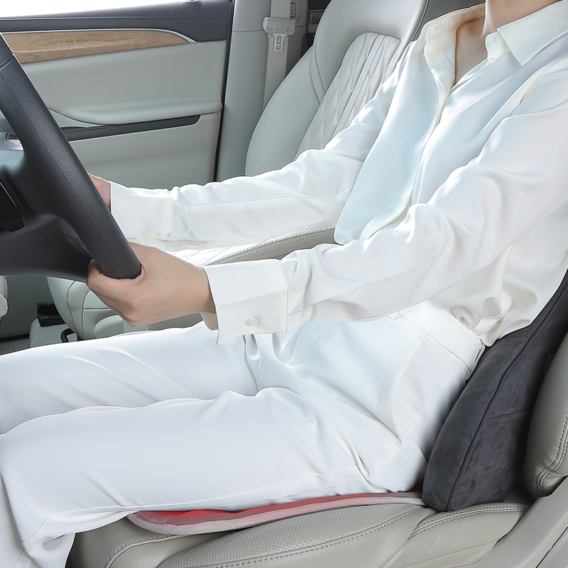 Graphene heated car seat cushion used by a driver