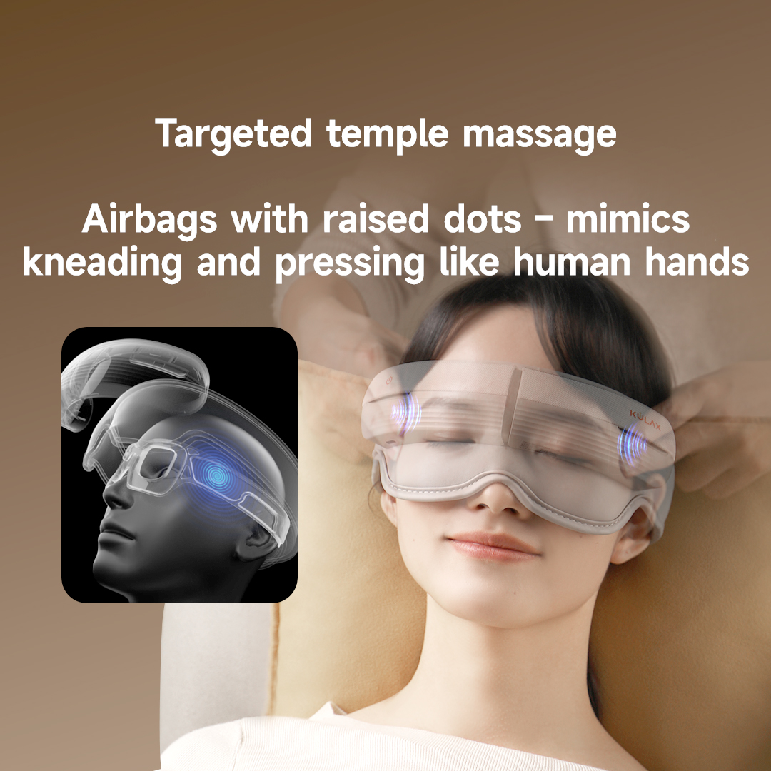 Graphene Heated Head & Eye Massager – airbag temple massage demonstration