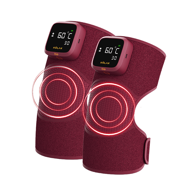 Graphene heated vibration massage knee wrap G70 with digital display