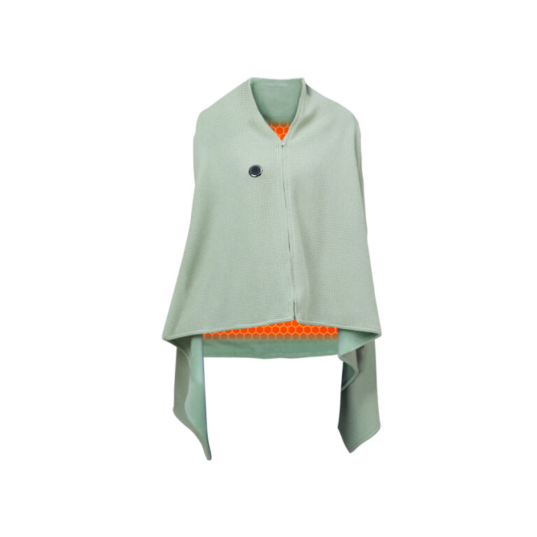 Electric heated shawl blanket with three heat levels and USB power