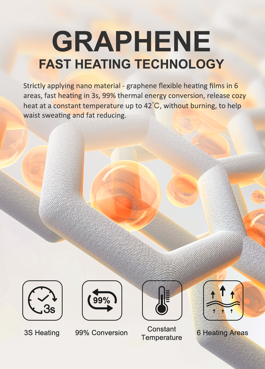 EMS Fitness Belt: heating layer illustration.