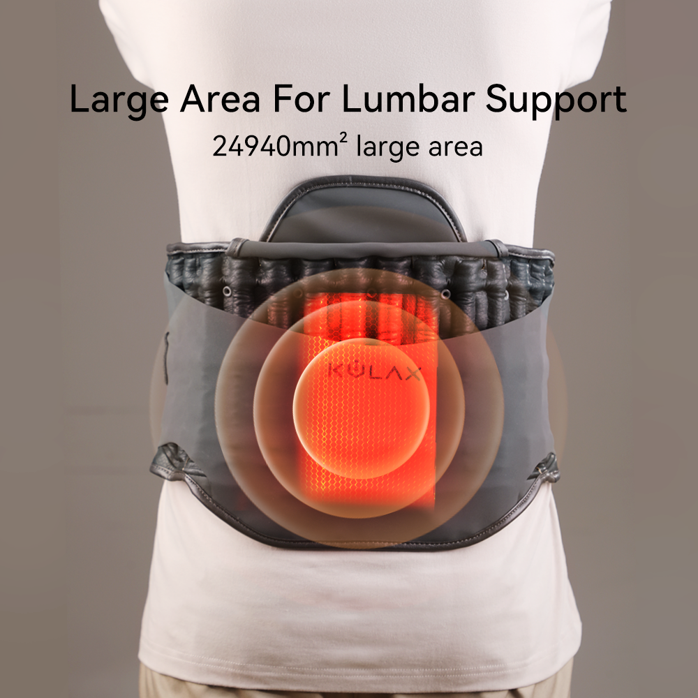 Graphene Airbag Lumbar Support Belt: rear waist contact area highlighted.