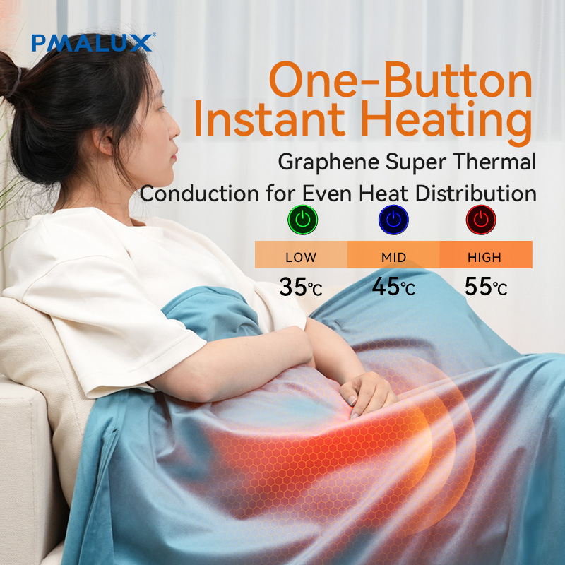 One-button temperature control demonstration for the heated shawl