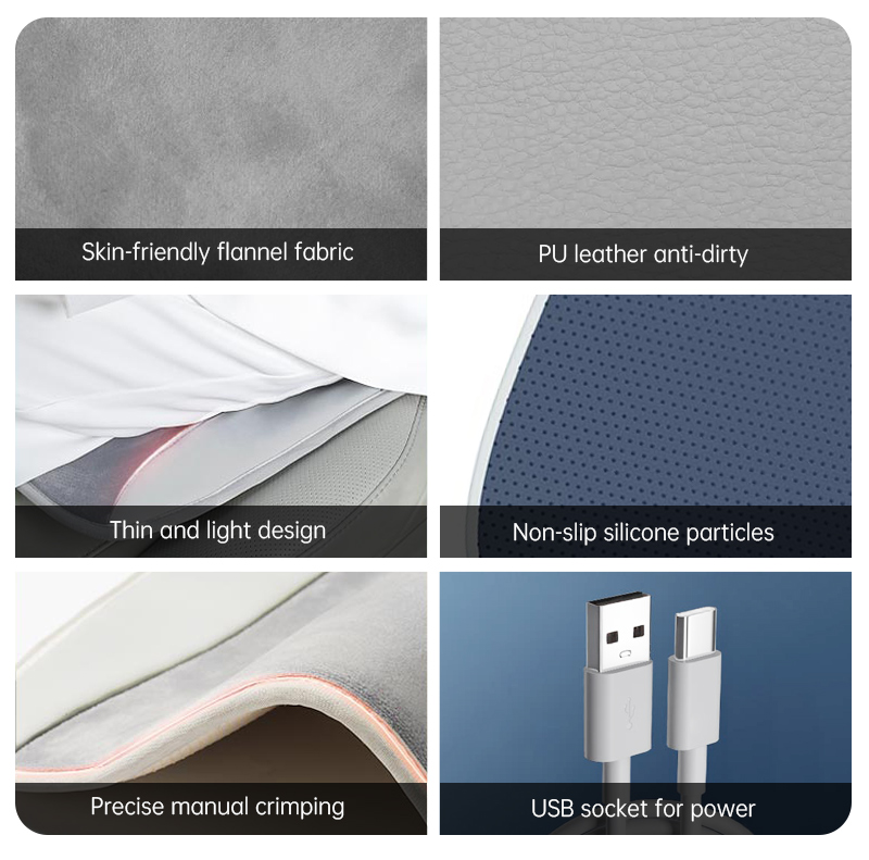 Car seat cushion material and power connection details