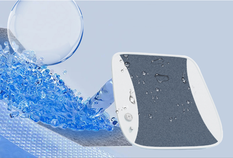 Water-resistant surface demonstration for the car seat cushion