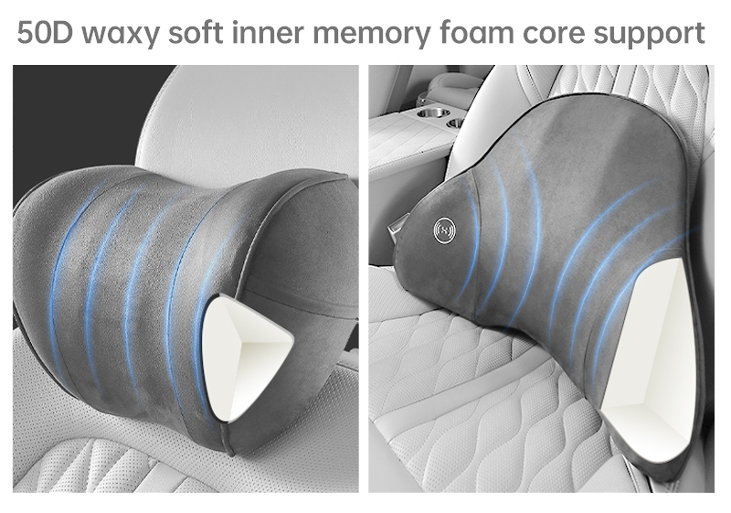 Graphene Heated Car Neck Pillow – memory foam core and support structure