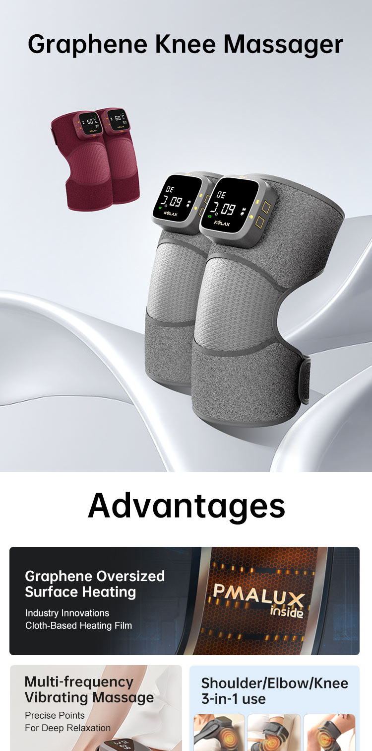 Graphene Heated Vibration Massage Knee Wrap G70 product detail