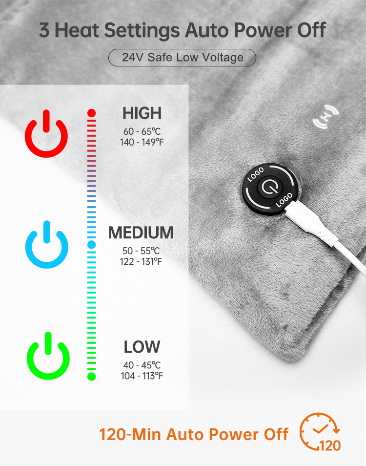 Graphene Far Infrared Heating Pad with Tourmaline Jade product detail