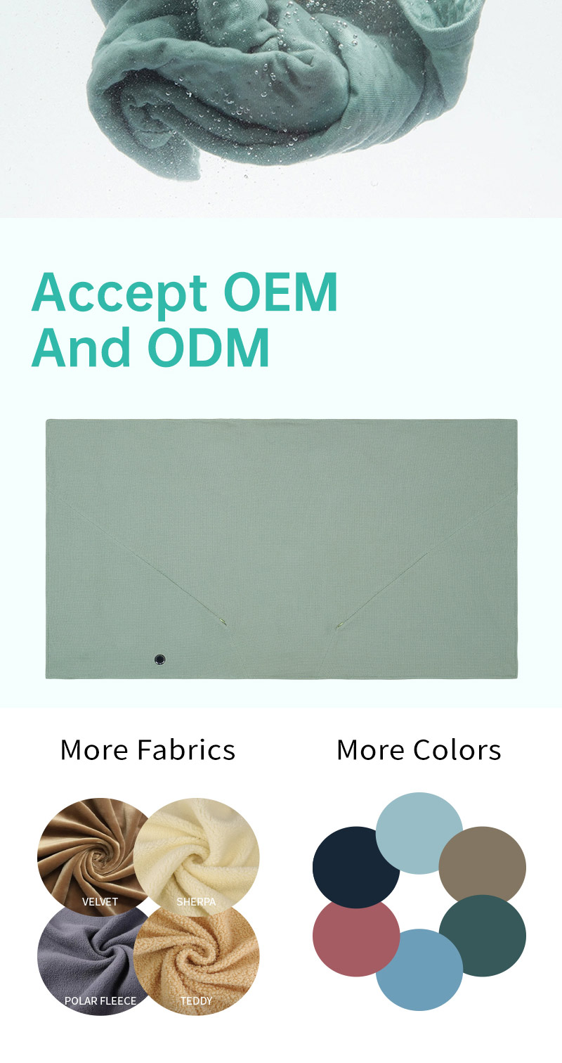 Heated shawl fabric and color customization options