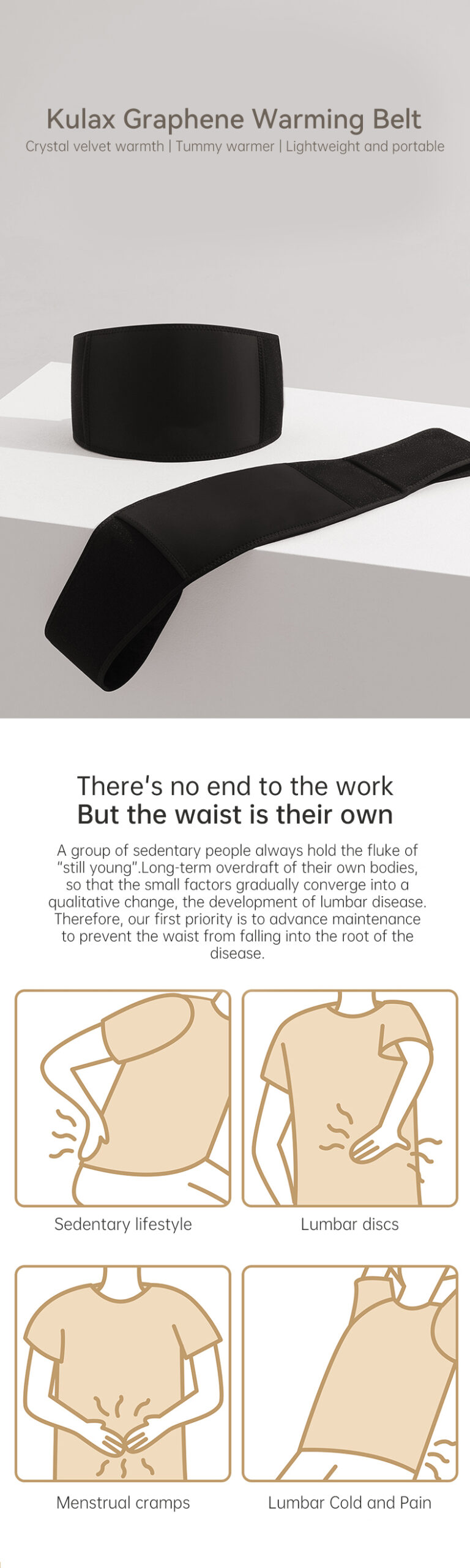 Graphene Self-Warming Waist Support Belt A10 TK product detail