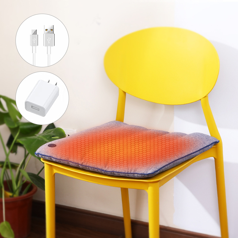 M10 seat cushion used on a yellow chair with heating overlay