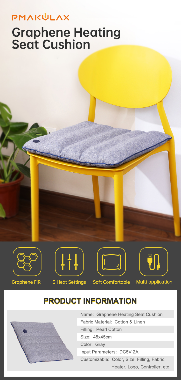M10 seat cushion product information panel