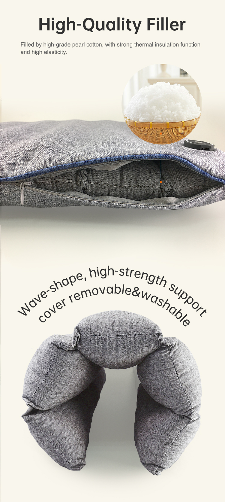 M10 seat cushion filling and folded configuration