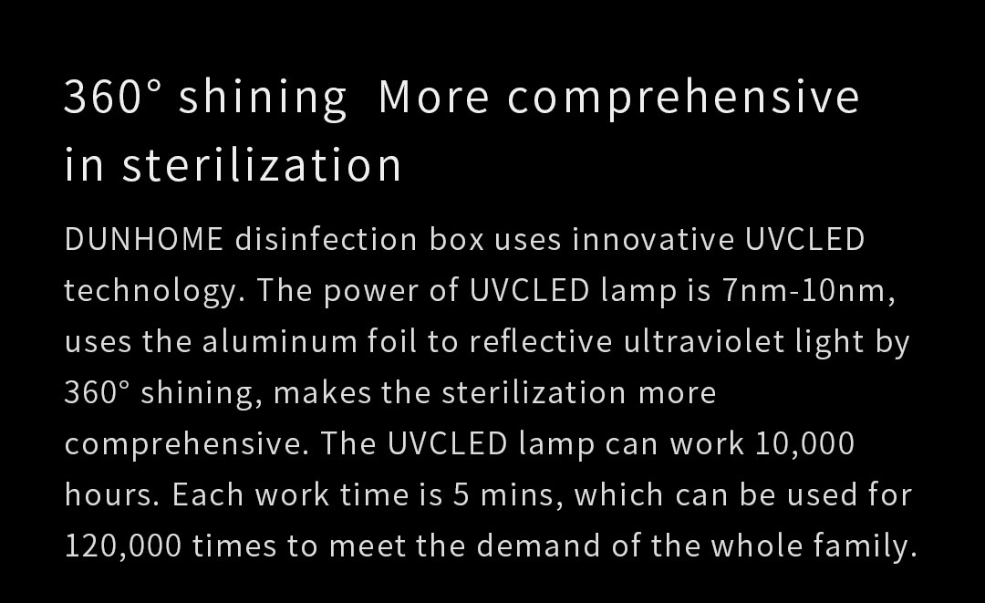 UV-C LED illumination inside the disinfection box