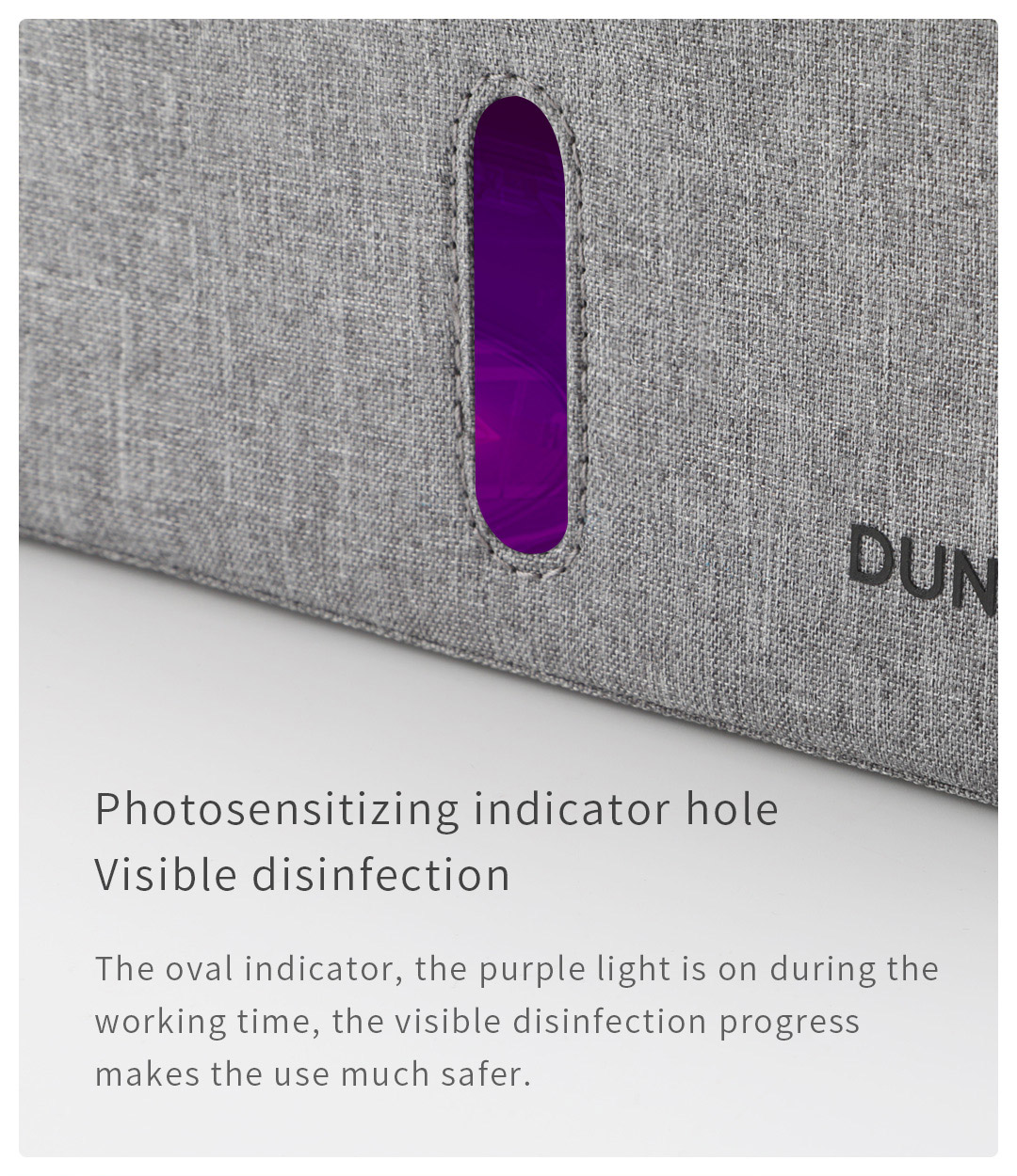 UV disinfection box status indicator detail