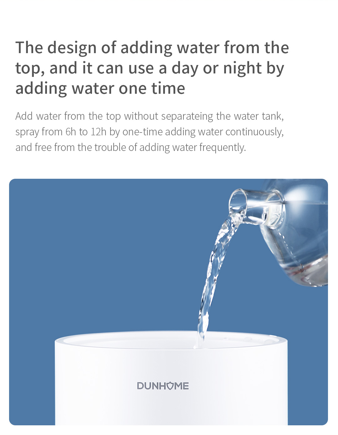 KD001 Smart Air Sterilizer – top-fill water tank demonstration