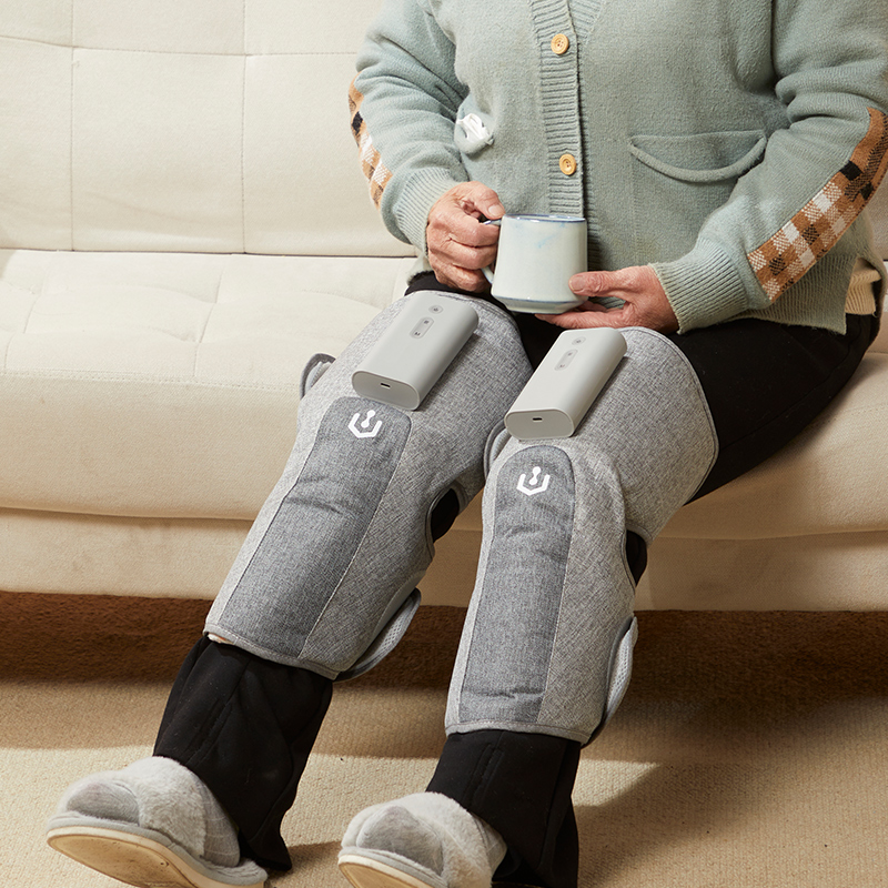 Graphene Compression Leg Sleeves: pair of sleeves worn while seated.