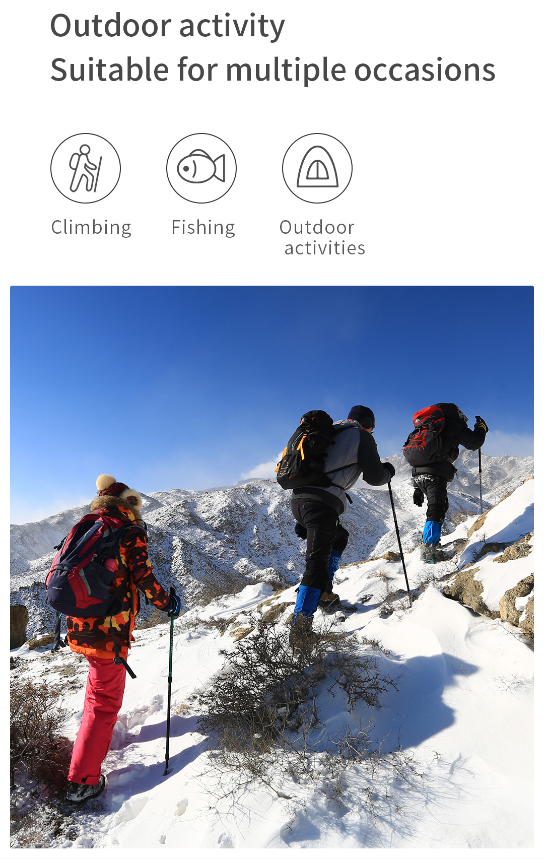X20 Electric Heated Gloves: mountain activity application scene.