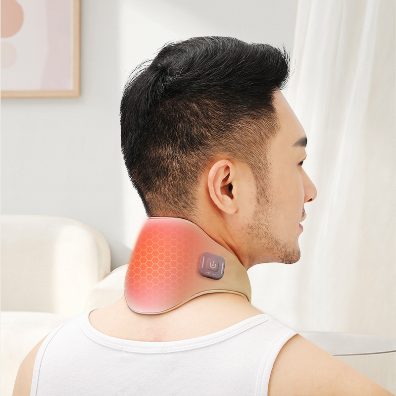 Graphene Heated Silk Neck Wrap application