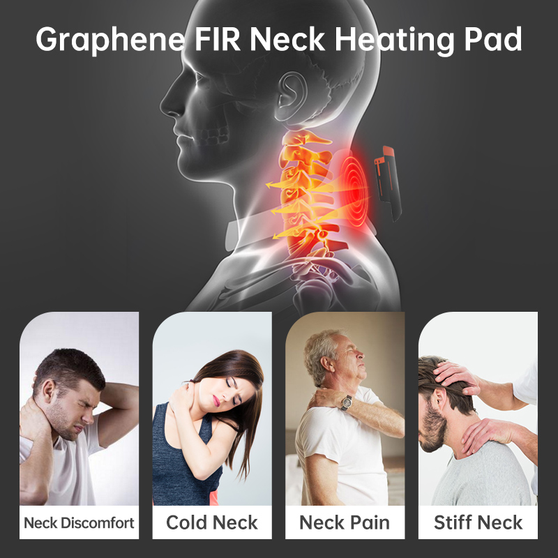 Graphene Heated Silk Neck Wrap application