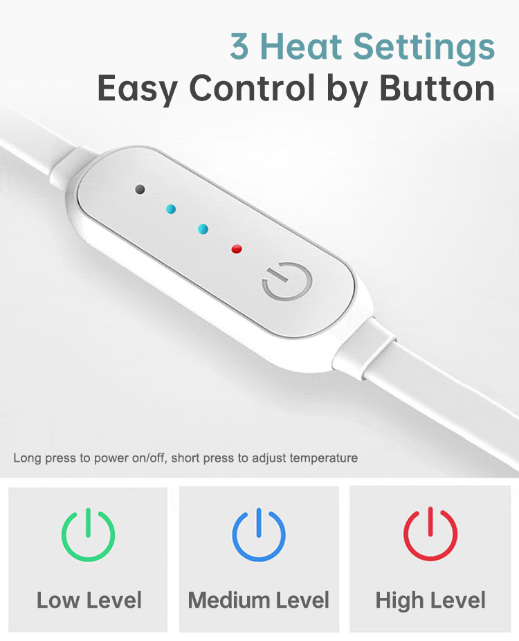 Pillow blanket three-level heat controller