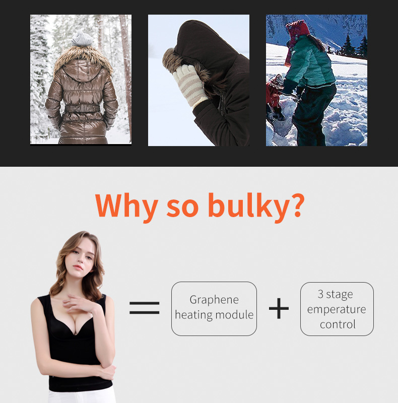 Graphene Heated Back Warmer Vest product detail
