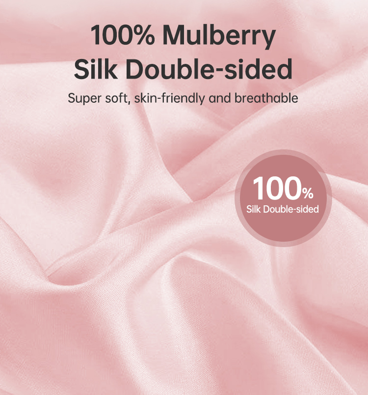 Double-sided mulberry silk fabric detail