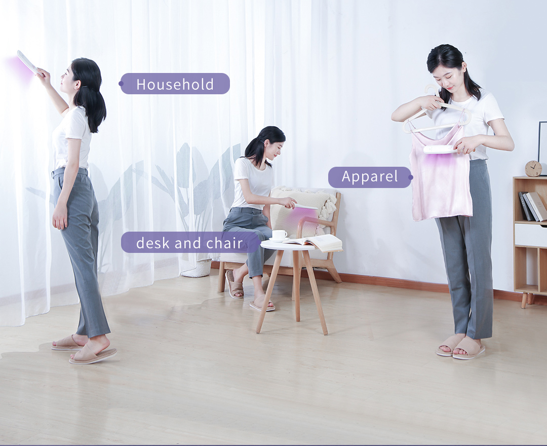 UVC sterilization wand used on household surfaces