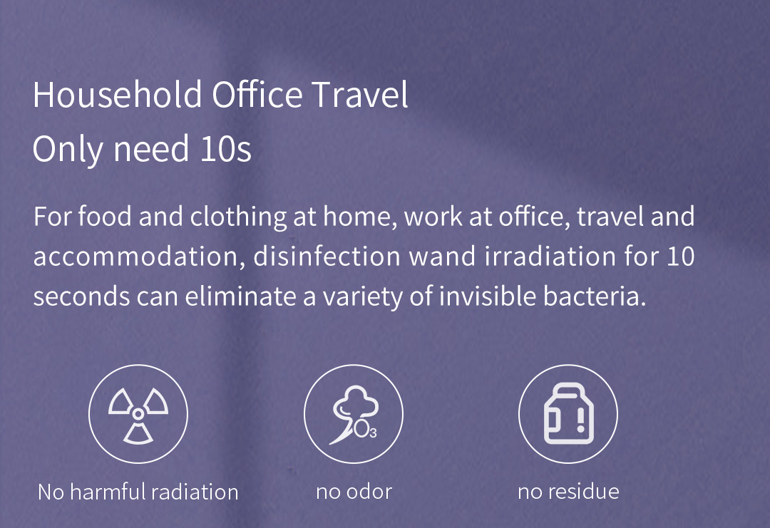 UVC sterilization wand application and operating time overview