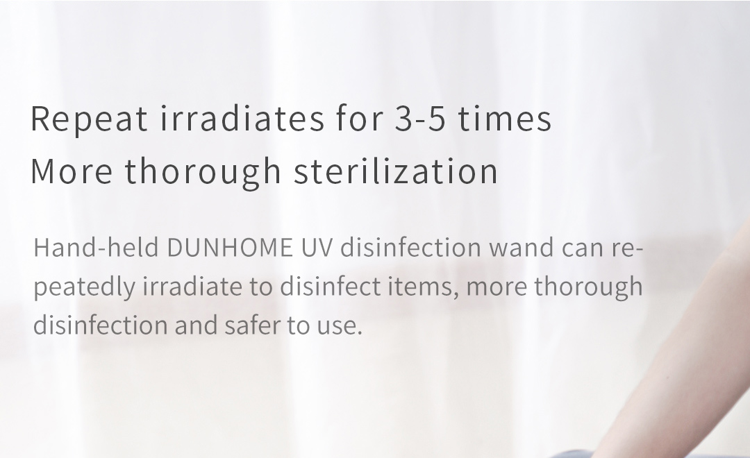 DH-007 UVC Sterilization Wand – repeated irradiation instruction panel