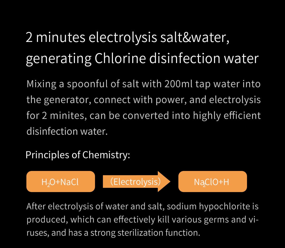 DH-003 Sodium Hypochlorite Generator – salt-water electrolysis process diagram