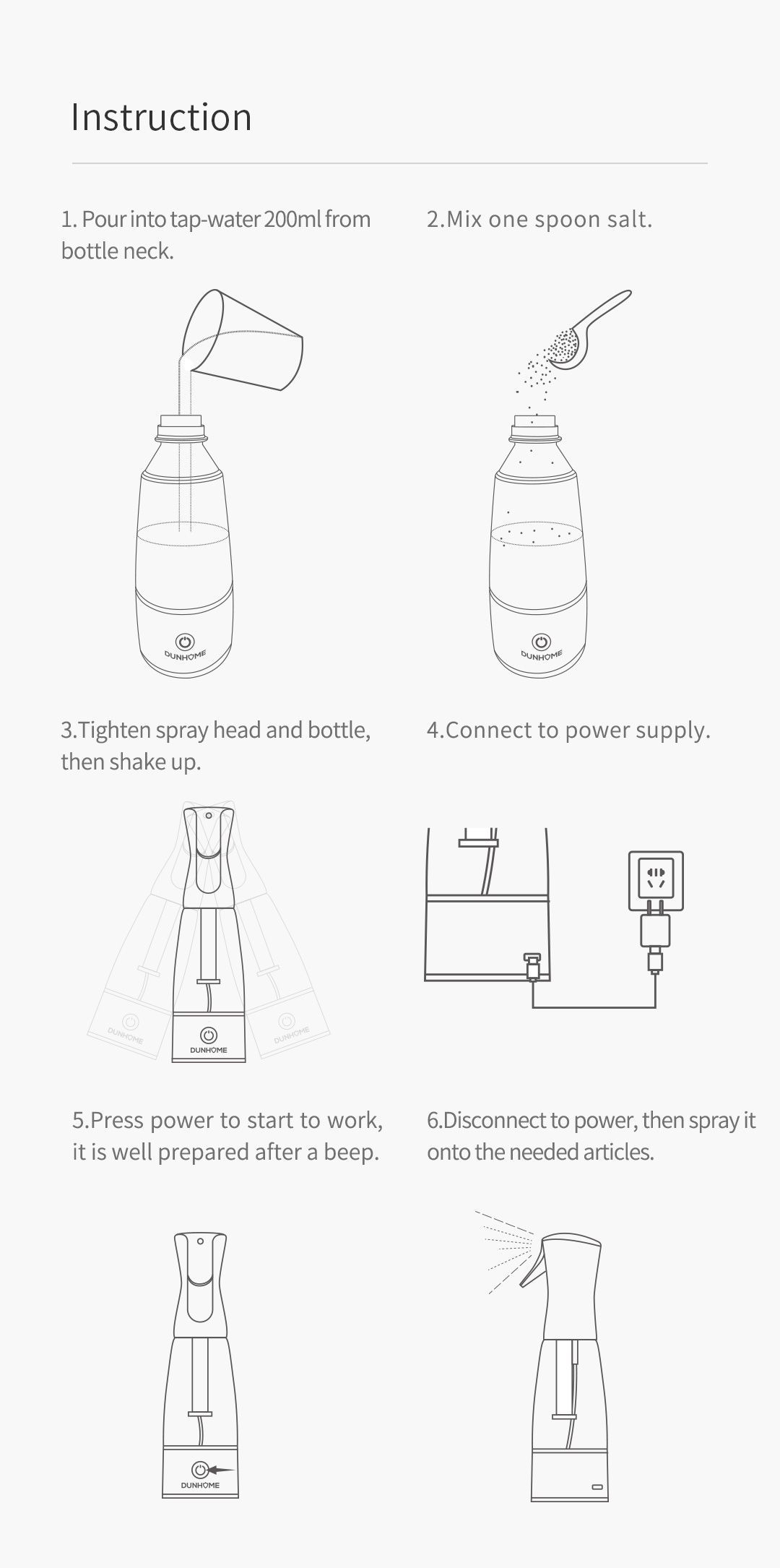 DH-003 disinfectant generator operating instructions
