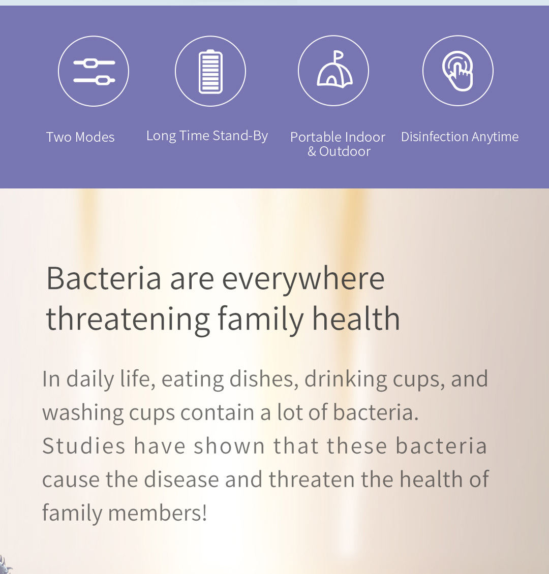 UV disinfection cover product feature overview
