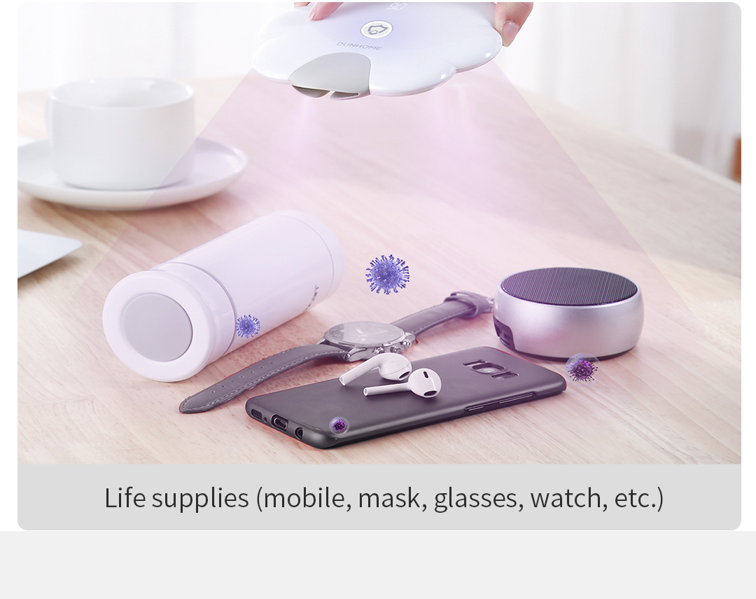 UV disinfection cover used with personal accessories