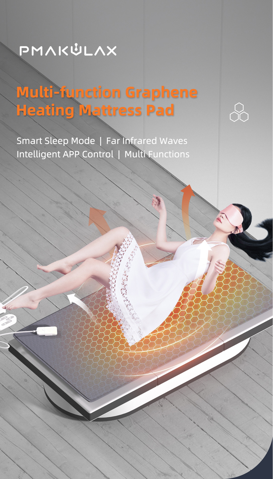 Graphene Heated Mattress Pad: bed use and product overview.