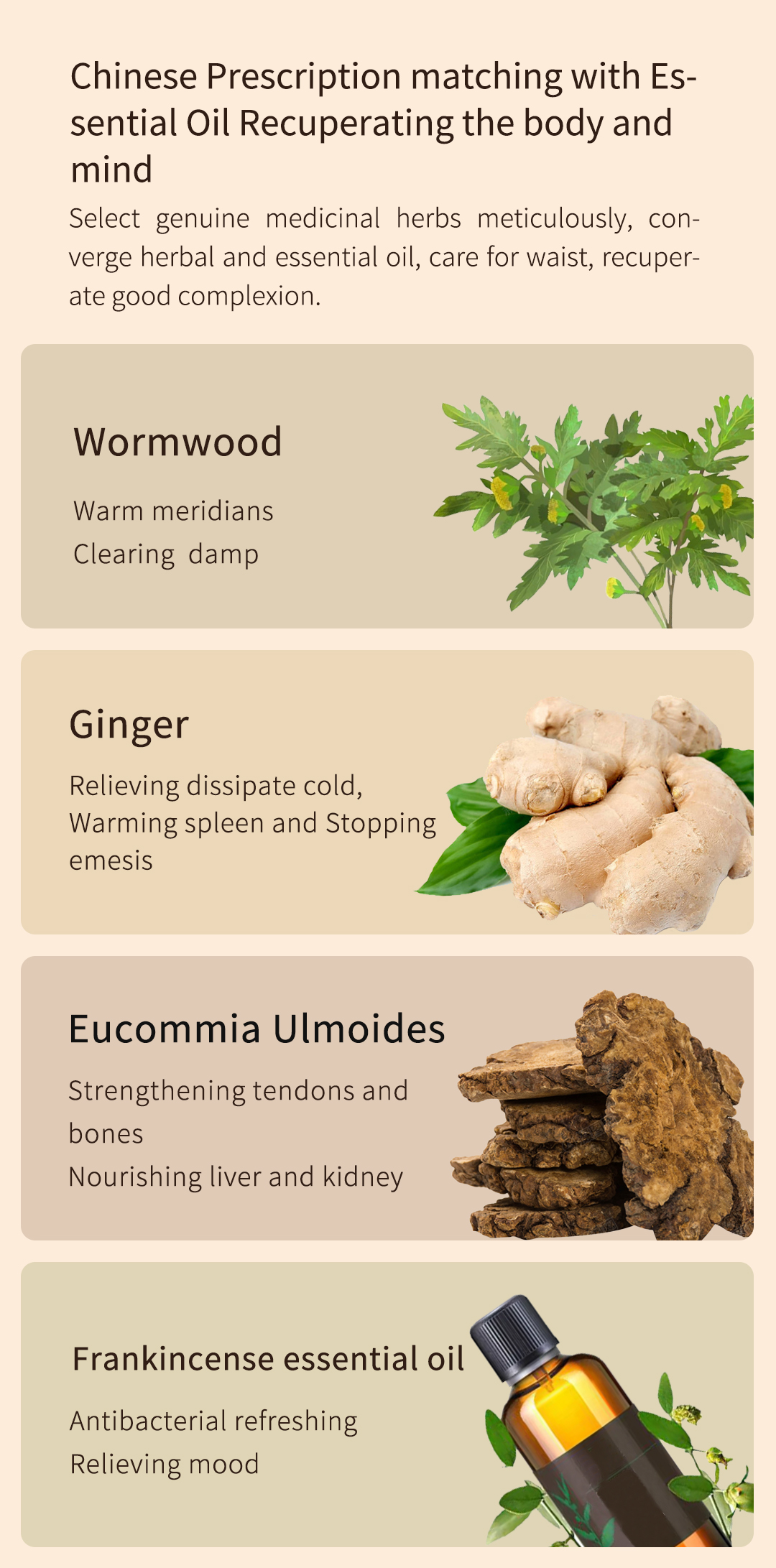 B40 Self-Heating Waist Warm Patch: plant ingredient information panel.