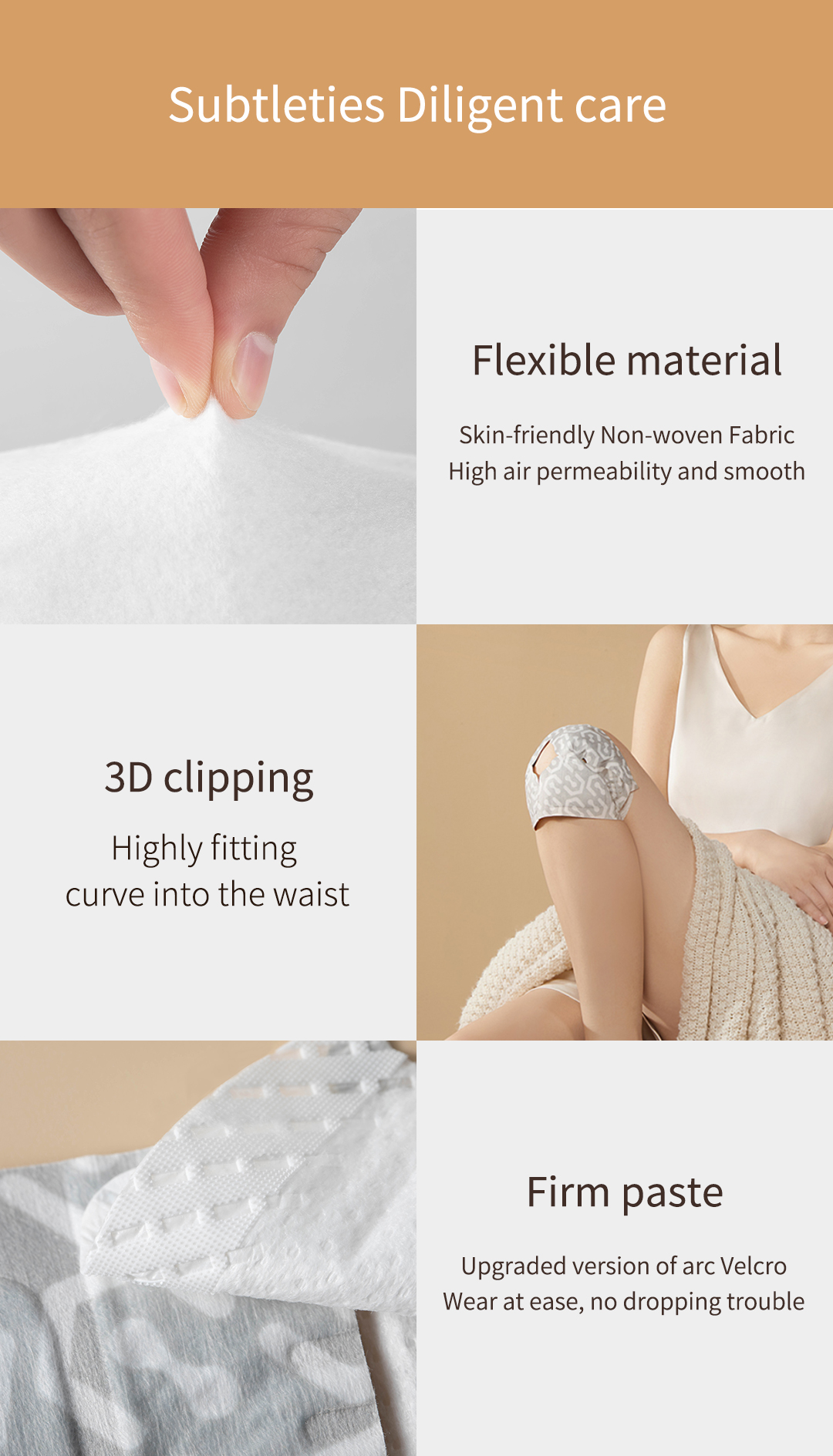 C40 Self-Heating Knee Warm Patch: backing, fit and adhesive surface details.