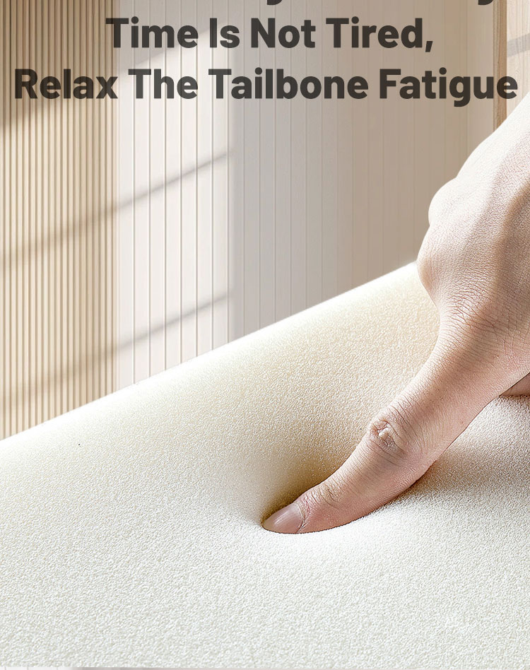Soft cushion filling pressed by hand
