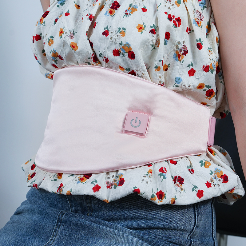 Graphene heated silk abdominal warmer worn under clothing