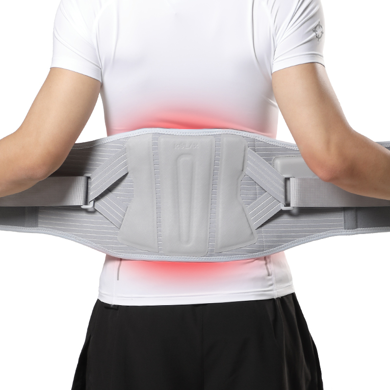 Graphene Heated Lumbar Support Belt: rear wearing view showing support panel.
