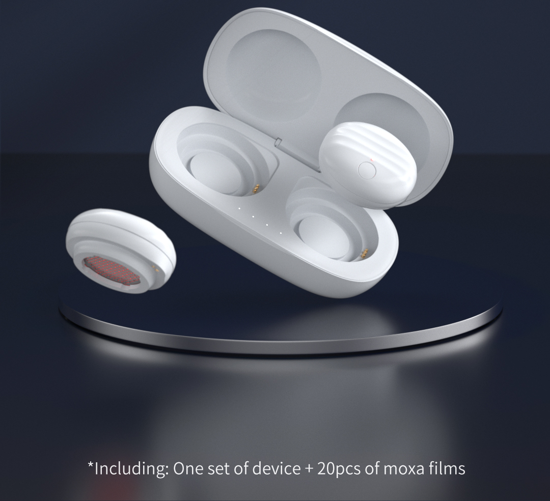 A30 Graphene Smart Moxibustion Device: open case and removable device display.