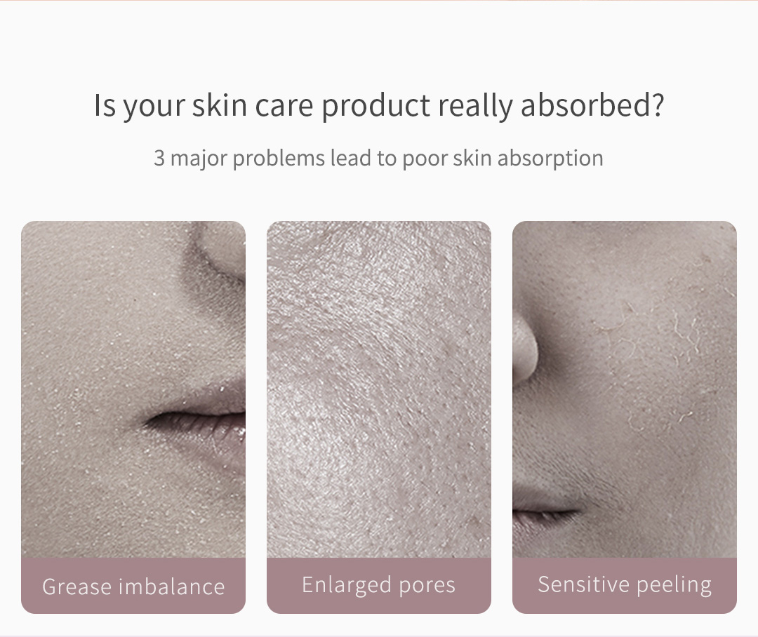 X10 Graphene Heated Face Mask: facial skin texture illustrations.