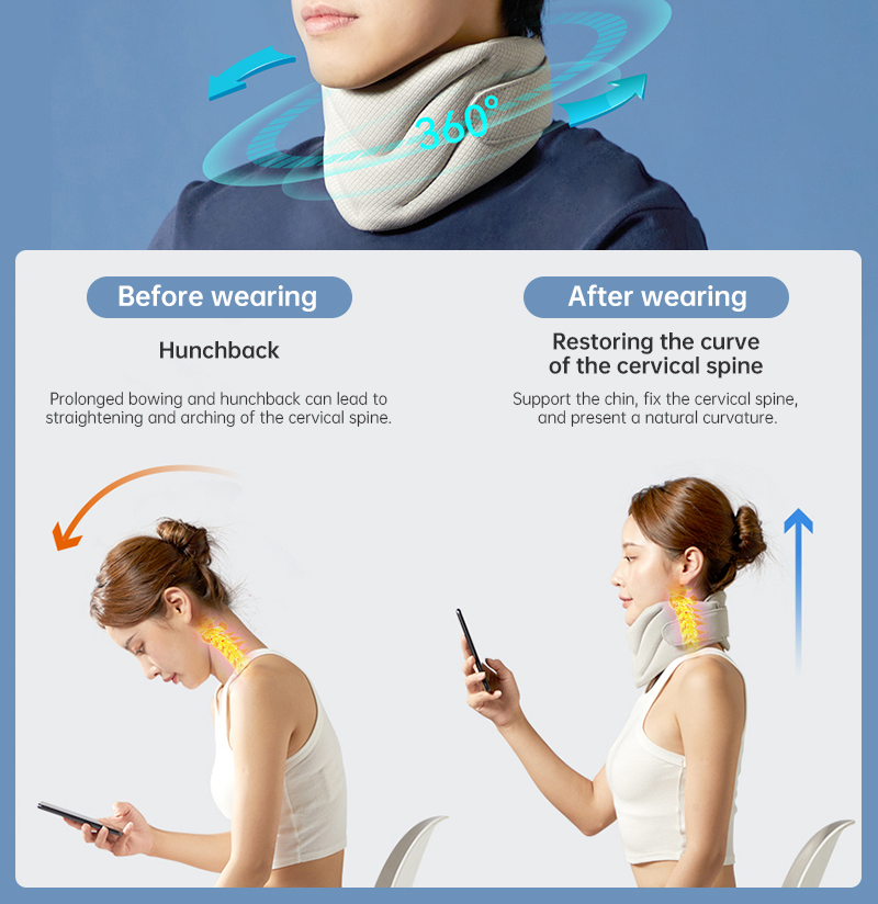 Graphene neck support posture illustration