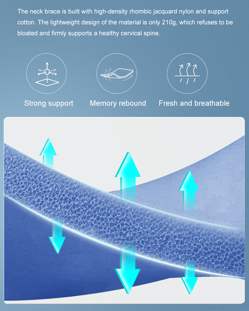 Graphene neck support fabric and support structure